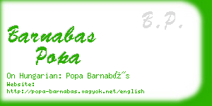 barnabas popa business card